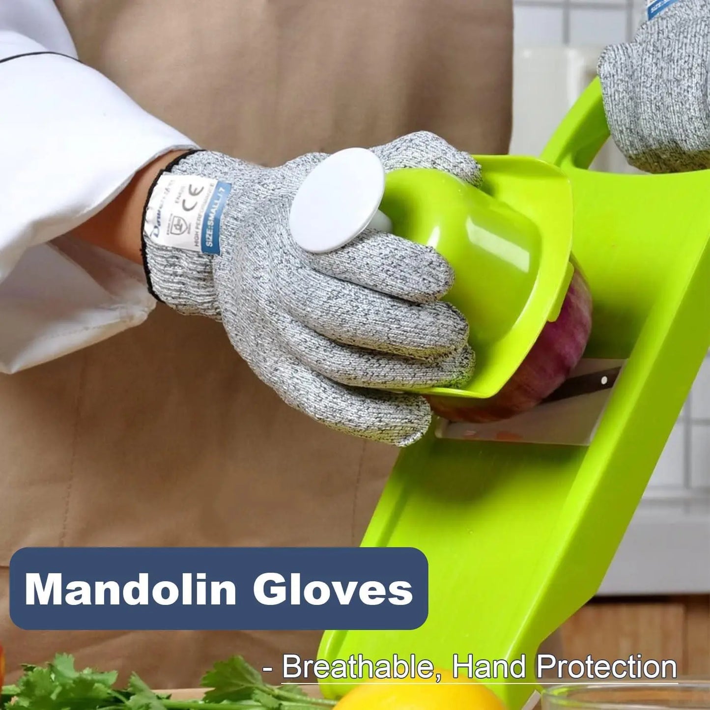 rade Level 5 Protection, Safety Kitchen Cut Gloves for Chef Oyster Shucking Mandolin Knife Butcher Meat Cutting