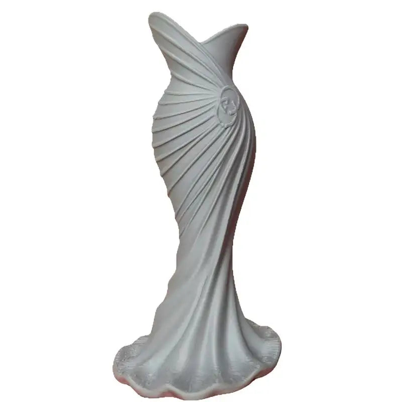 Dress-Shaped Sculptural Decorative Vase