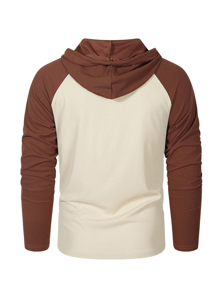Men's Hoodie Hooded Color Block Pocket Sports & Outdoor Streetwear Cool Casual Spring & Fall Clothing Apparel Hoodies Sweatshirt
