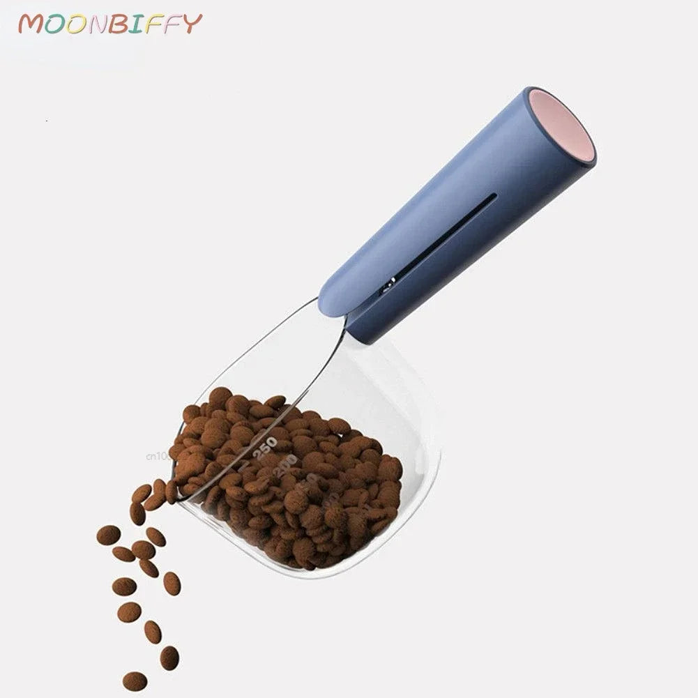 Pet Food Measuring Scoop Cup with Scale — Portable Feeding Spoon for Dogs & Cats