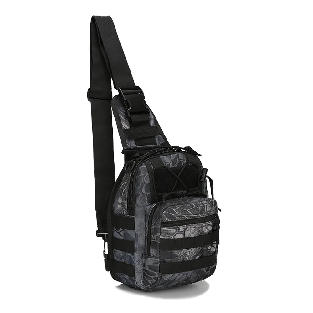 Men's Outdoor MOLLE Chest Bag Camo Shoulder Bag Sling Backpack Oxford Mountain Climbing Camping Fishing Trekking Chest Pack