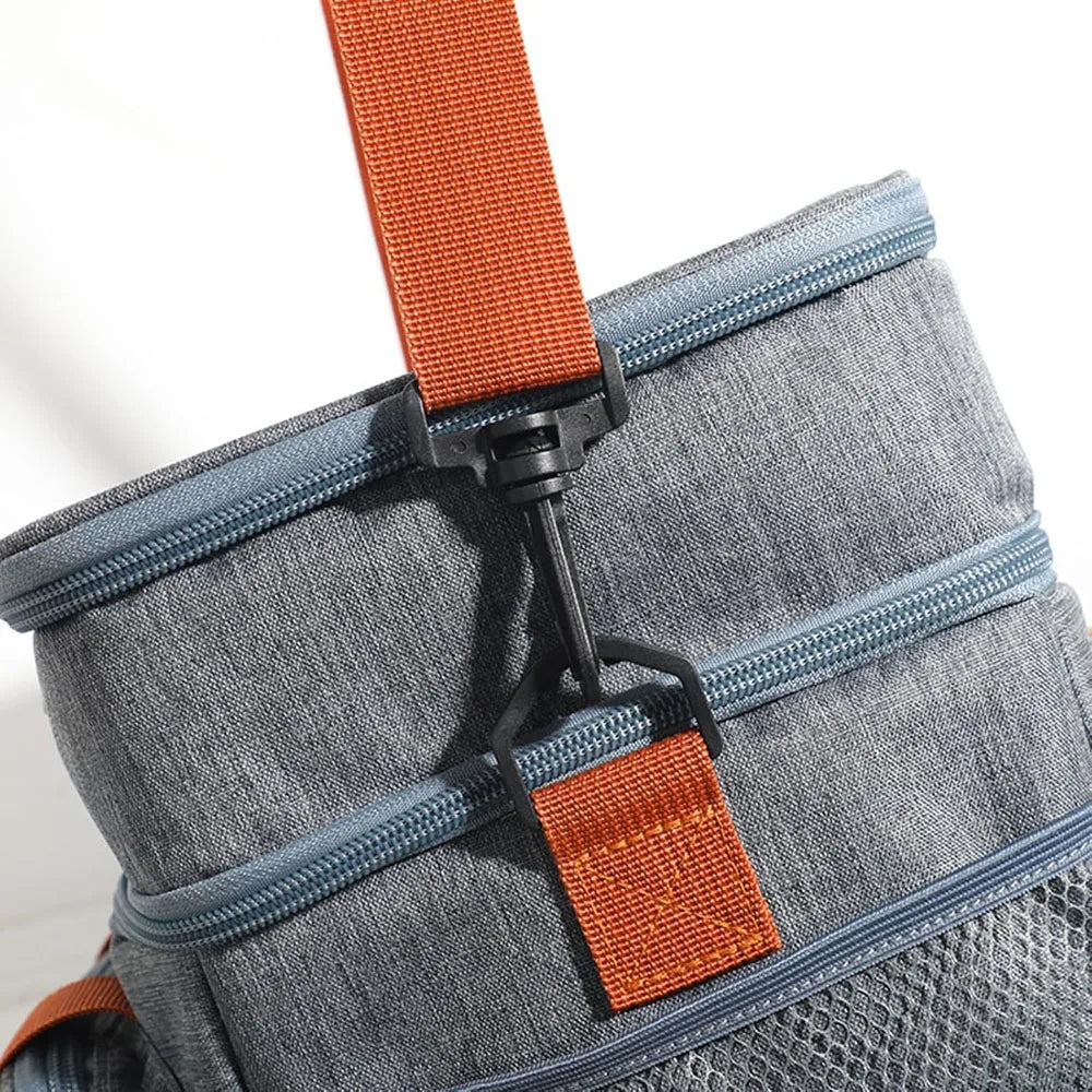 Insulated Lunch Box for Men & Women Collapsible Leakproof Double Cooler Bag Large Capacity Travel Camping Lunch Bags for Work