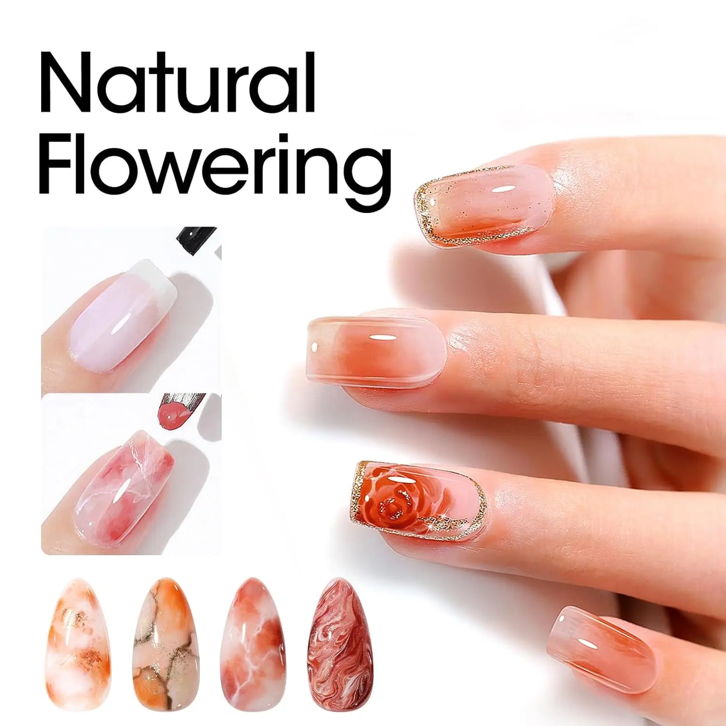 GELLEN Professional Gel Nail Set — 18ml 4-Piece Base Coat, Top Coat & Strengthener Kit for Long-Lasting Manicures
