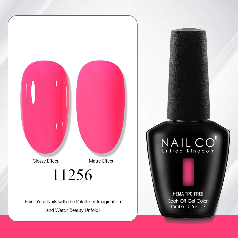 NAILCO Gel Nail Polish 15ml | 333 Colors UV/LED Soak-Off Semi-Permanent Gel Varnish | Long-Lasting Natural Resin Formula