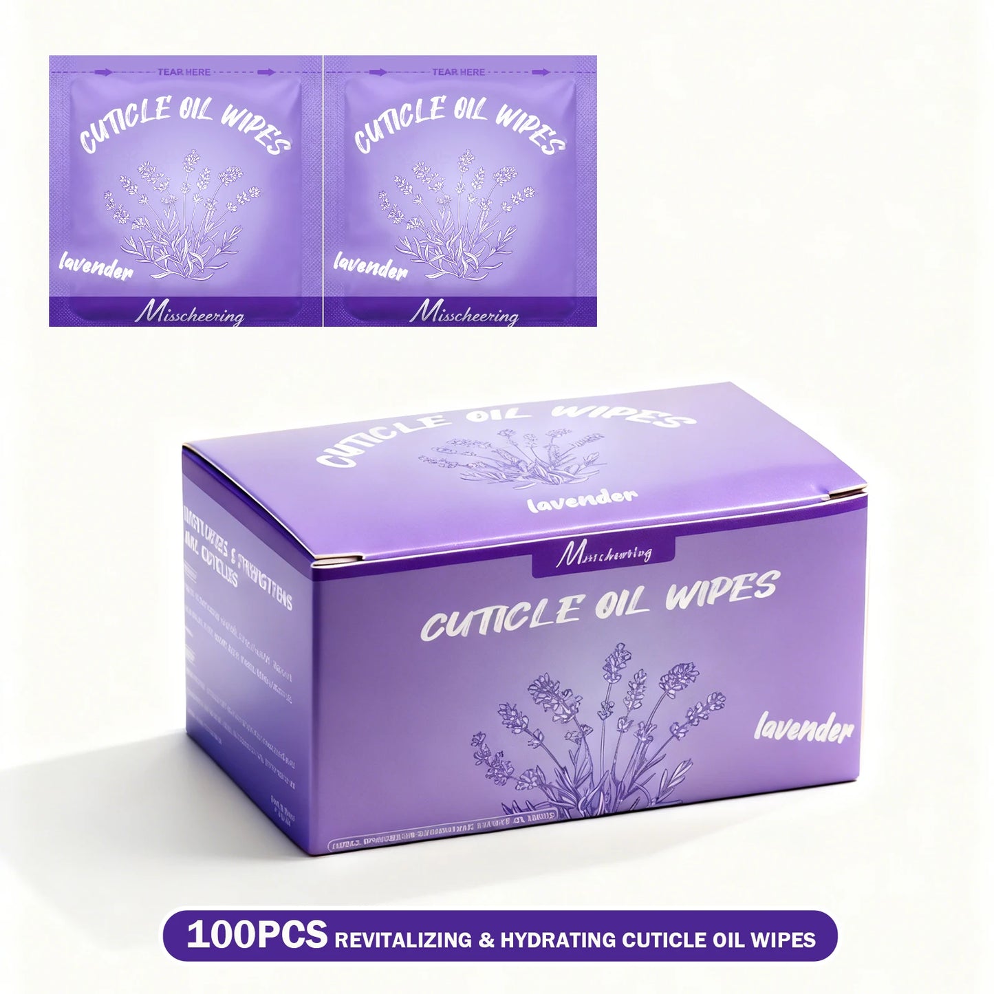 Mini Disposable Cuticle Oil Wipes | 100 Pcs | 6 Scents | Daily Nail & Cuticle Care