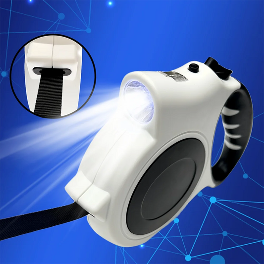 LED Retractable Dog Leash | 16ft Illuminated Nylon Leash for Medium & Large Dogs