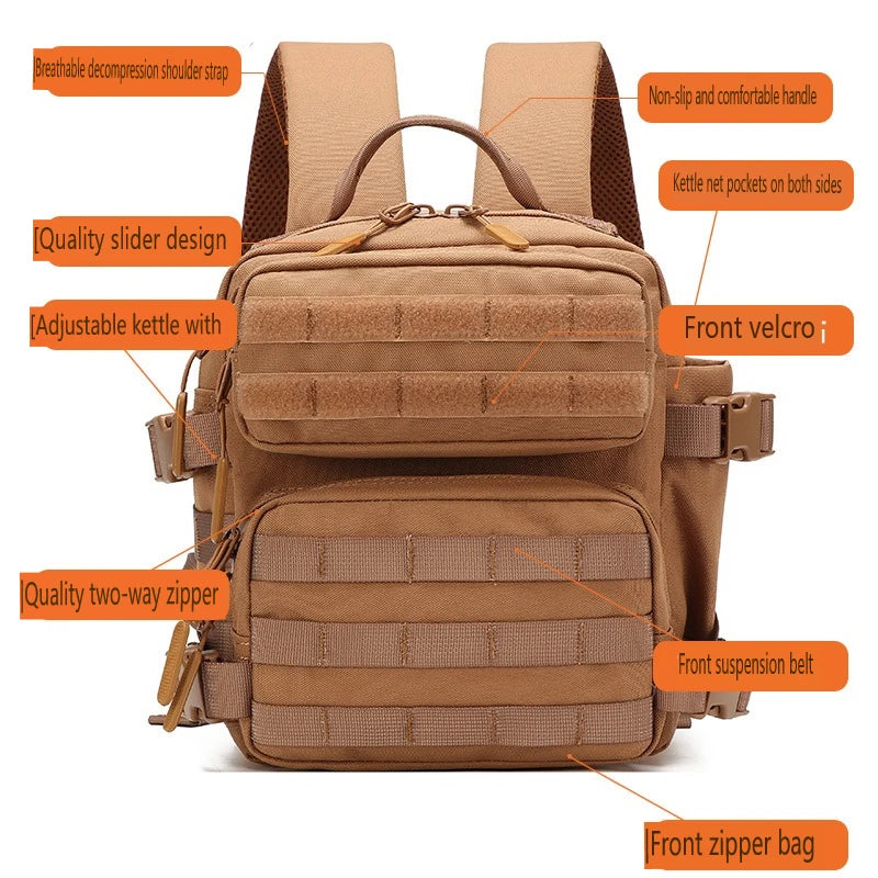 9L MOLLE Sport Backpack — Tactical EDC Day Pack for Hiking, Camping & Outdoor Adventures