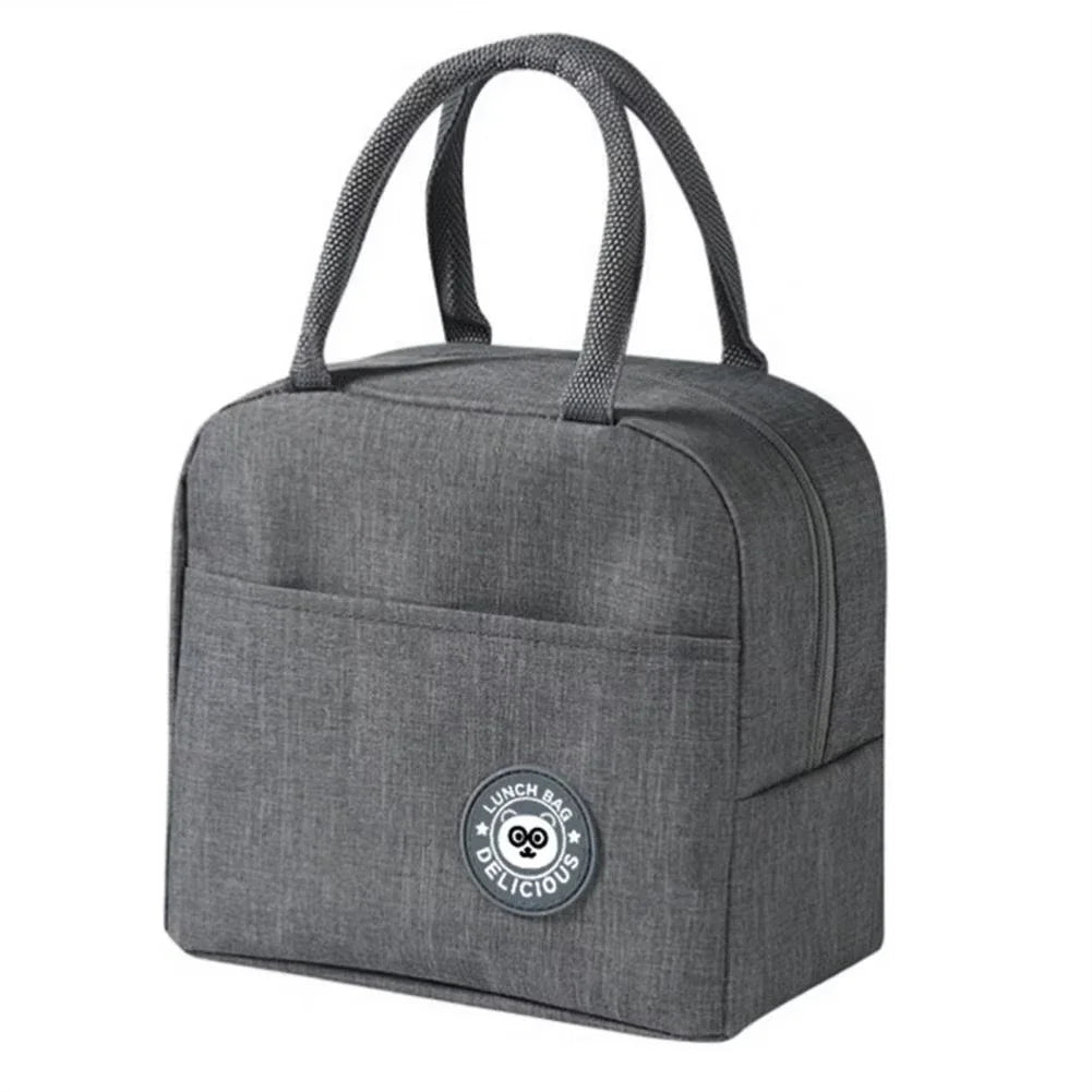 Insulated Lunch Bag Oxford Cloth Lunch Bag Insulated Lunch Box Bag with Leakproof Aluminium Foil Lining Mouth Zipper for Commute