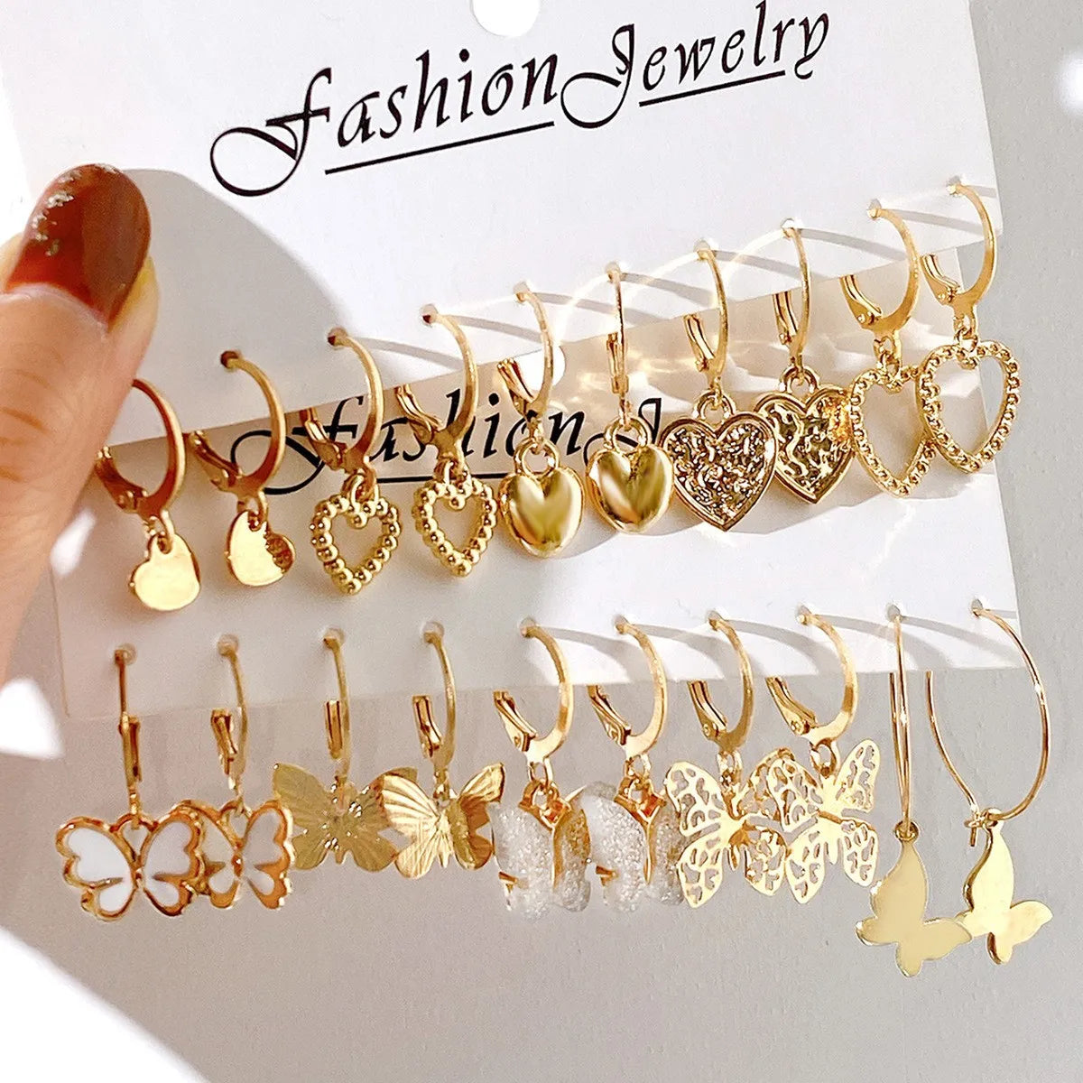 24-Piece Bohemian Earrings Set for Women – Gold Vintage Pearl Geometric Hoop Jewelry Collection