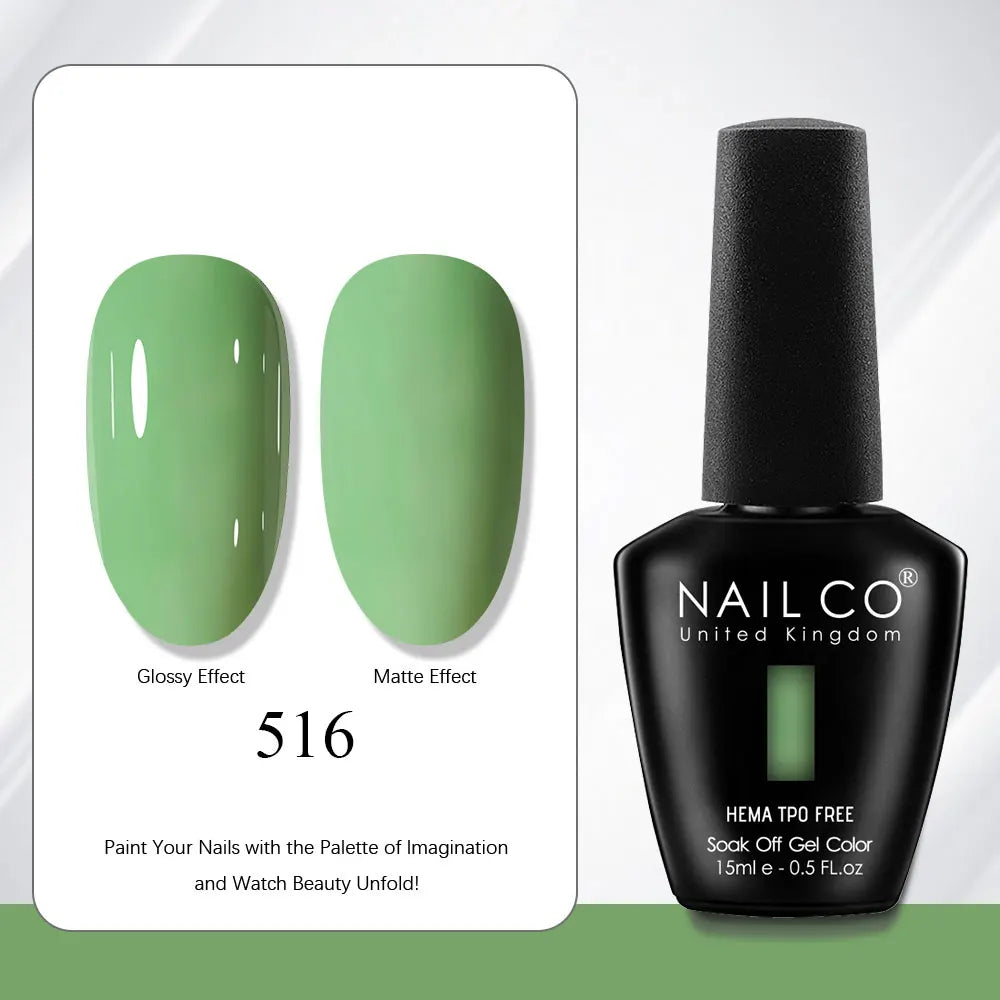 NAILCO Gel Nail Polish 15ml | 333 Colors UV/LED Soak-Off Semi-Permanent Gel Varnish | Long-Lasting Natural Resin Formula