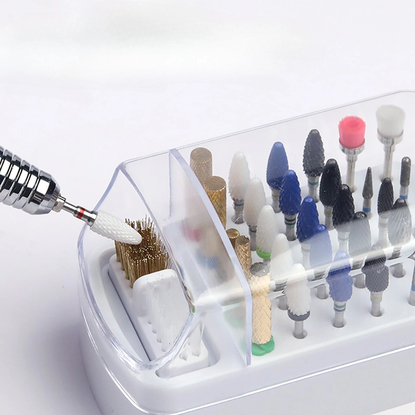 30-Slot Nail Polish Organizer | Acrylic Portable Display Stand | Dustproof Nail Polish Holder for Salon & Home
