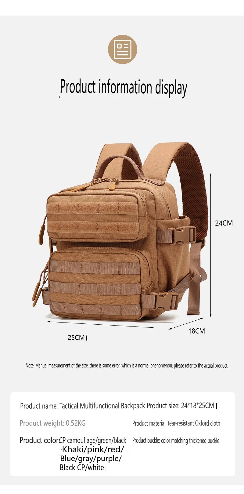 9L MOLLE Sport Backpack — Tactical EDC Day Pack for Hiking, Camping & Outdoor Adventures