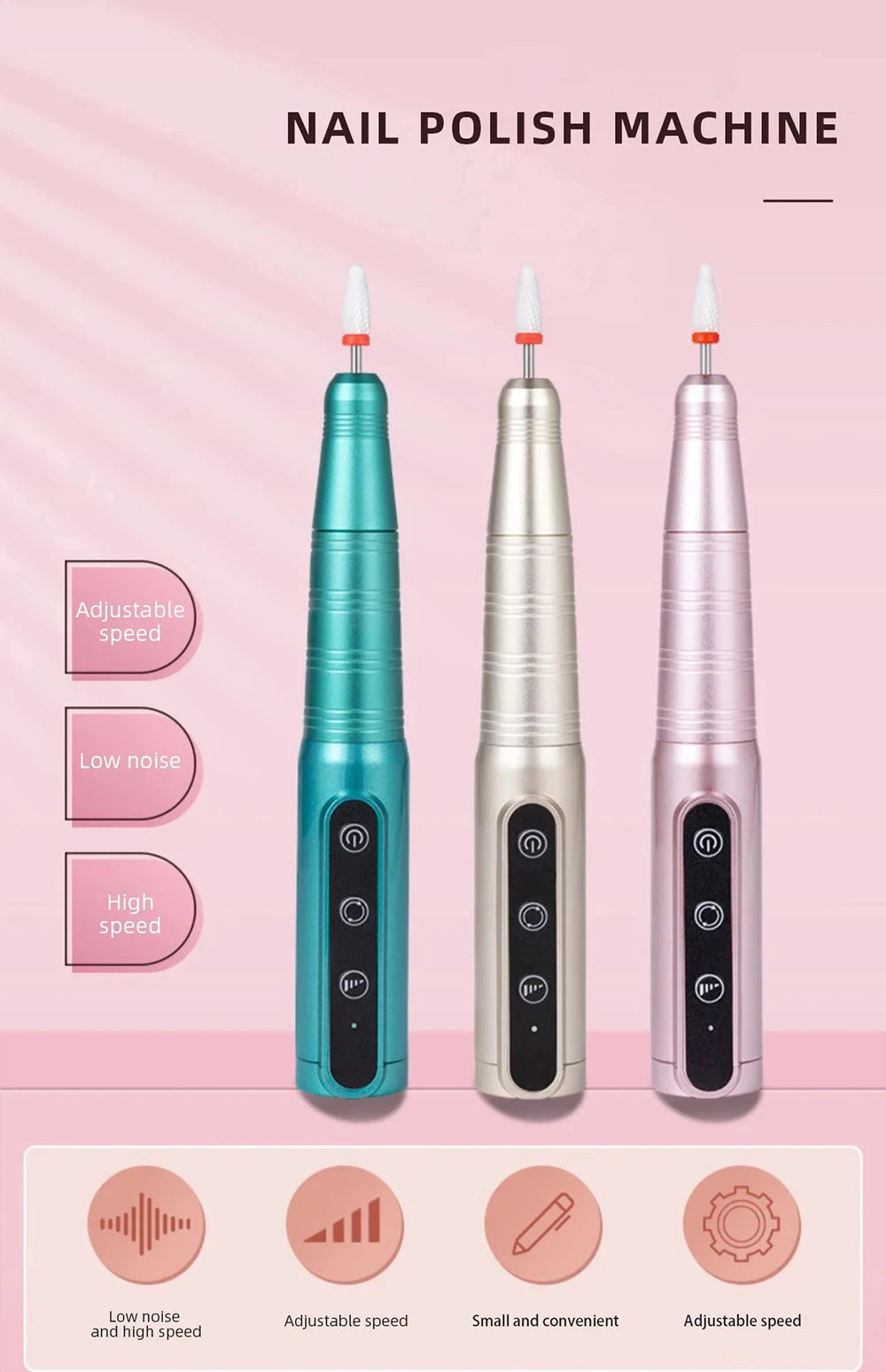 35000RPM Wireless Rechargeable Nail Drill Pen — Portable Electric Manicure Machine