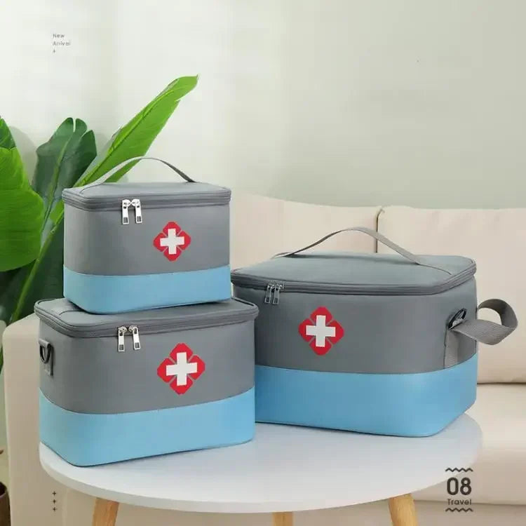 Portable Emergency Medical Kit Storage Bag – Oxford Cloth, Waterproof, Multi-Compartment Organizer | Style A & B | S, M, L