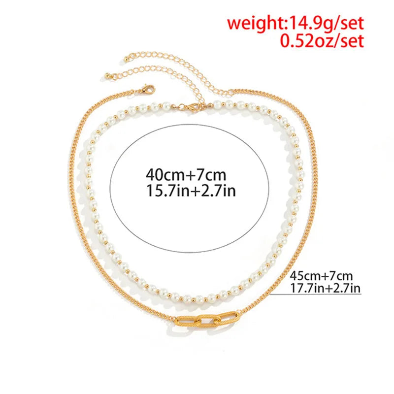 New in Pearl Necklace Men Trendy Punk Skull Head Pendant Necklace Collar Neck Chains Hip-Hop Clavicle Chains Mens Pearl Jewelry