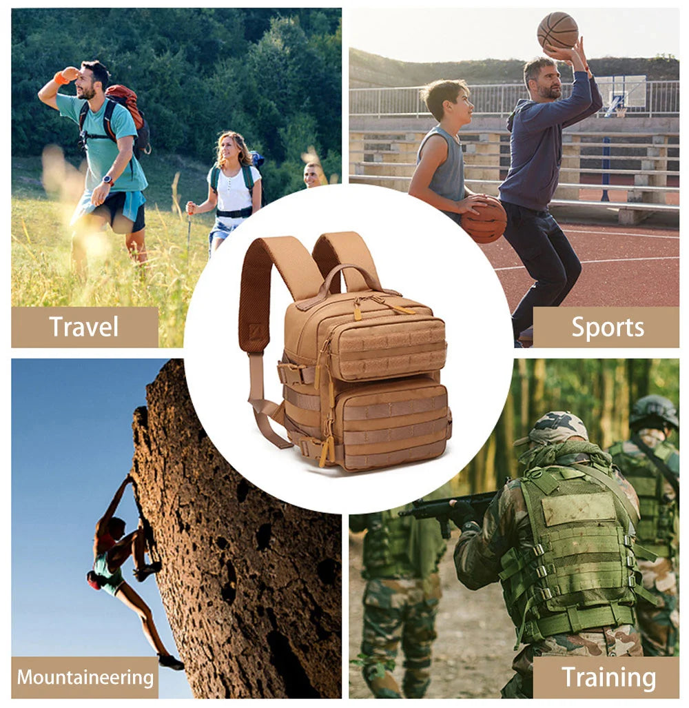 9L MOLLE Sport Backpack — Tactical EDC Day Pack for Hiking, Camping & Outdoor Adventures
