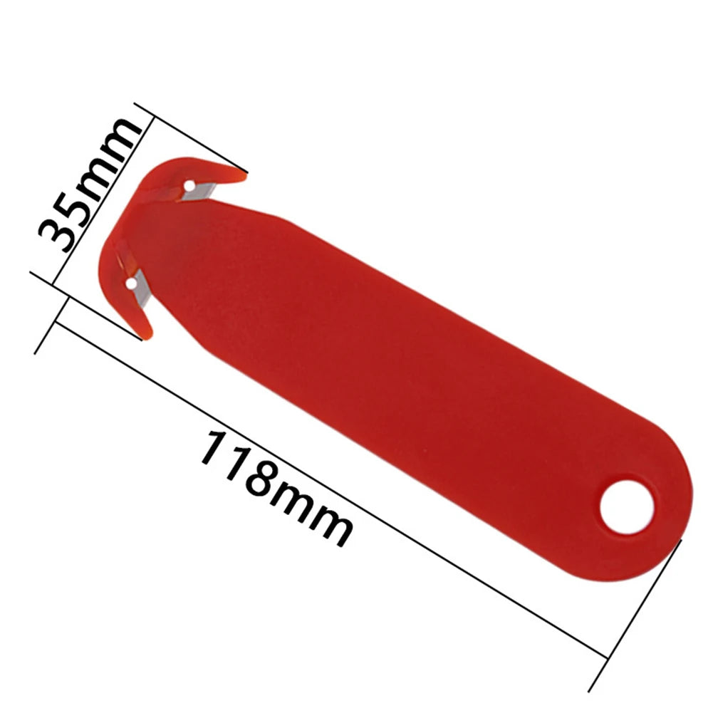 Double-Edged Stainless Steel Unpacking Tool & Letter Opener – Portable Box Cutter Multi-Tool in Red, Black & White