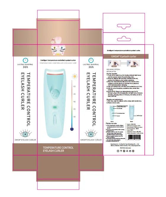 Electric Heated Eyelash Curler – Long-Lasting Lash Perm Clip Tool for Women (Purple & Pink)