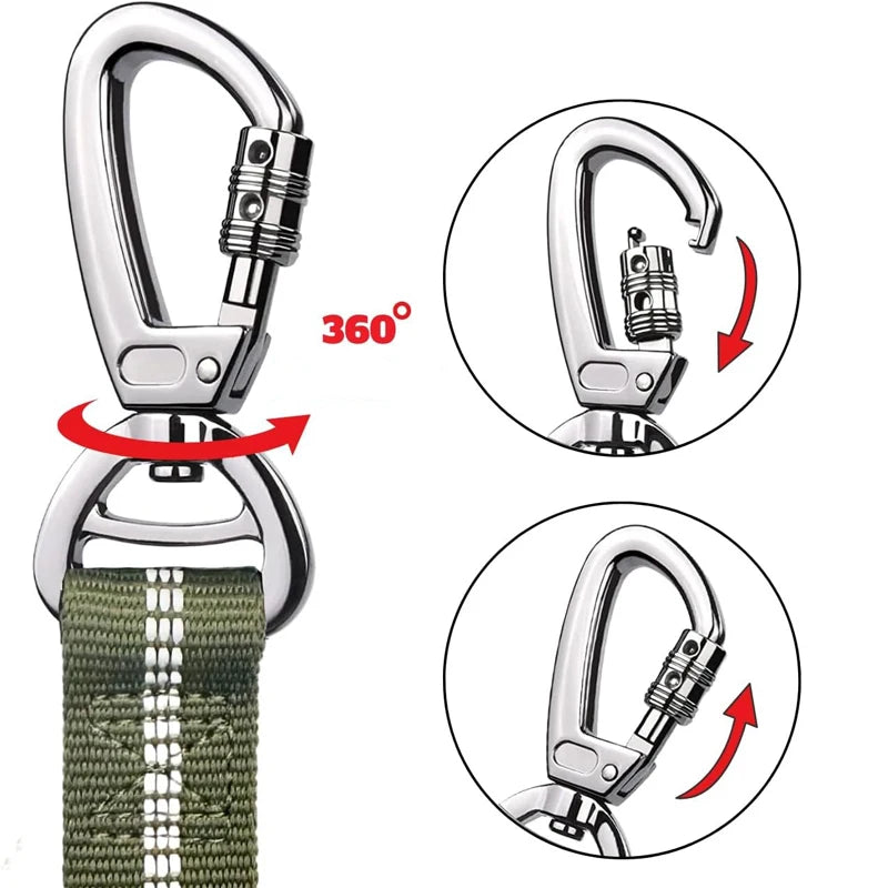 Adjustable Pet Dog Nylon reflective multi-functional retractable dog leash Car Seat Belt Cushioning Retractable Reflectivenylon