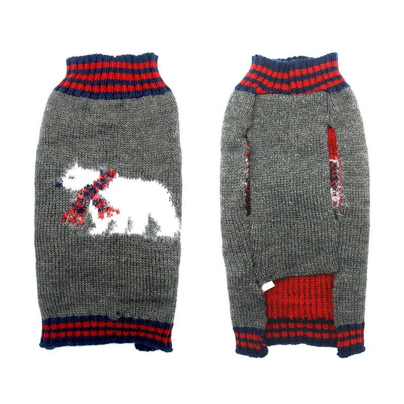 Christmas Dog Sweater Cute Cartoon Reindeer Xmas Pet Costume Puppy Cat Warm Clothes For Small Dogs Chihuahua Pug Winter Clothing