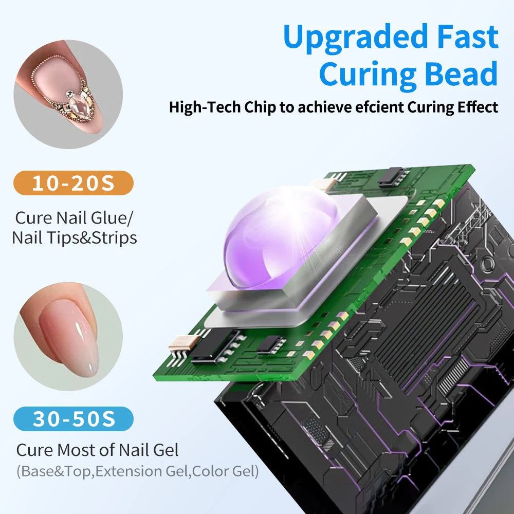 Timerable Nail UV LED Dryer Touch Lamp Rechargeable Flashlight UV Light Drying Nails Gel Polish Lamps Quick Drying Cure Tools