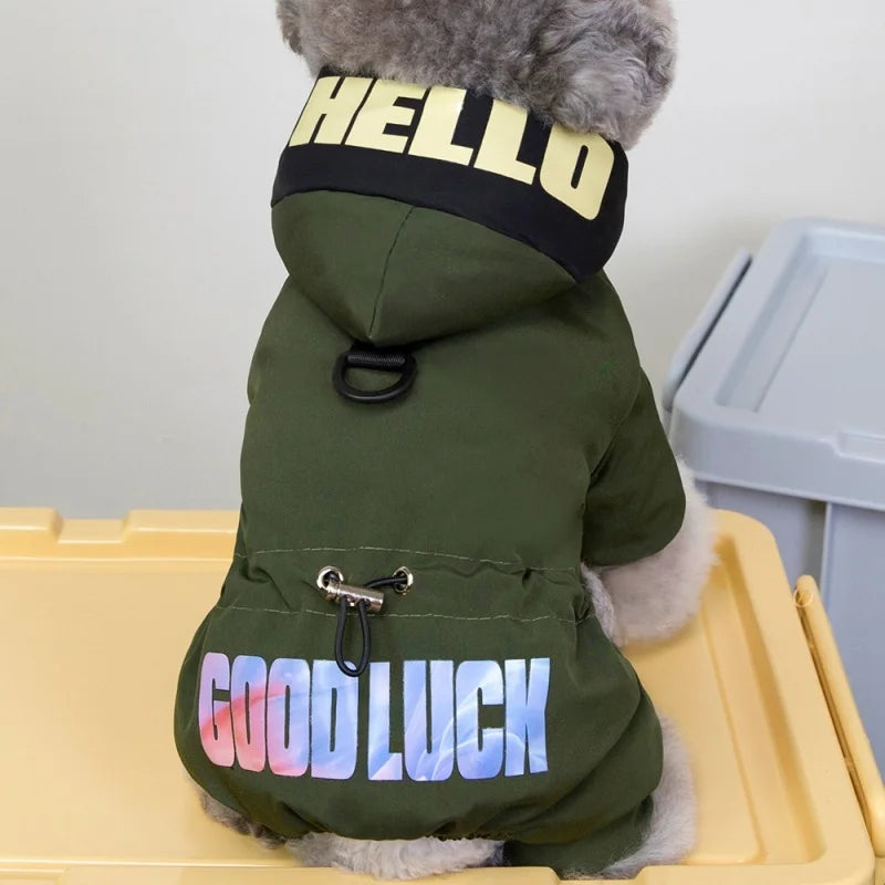 Waterproof Pet Jumpsuits Winter Fleece Dog Clothes Coat with D-ring For Small Dogs Yorkshire Bichon Puppy Clothing ropa perro