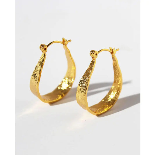 Geometric Hoop Earrings – Gold & Silver Plated Fashion Hoops for Women