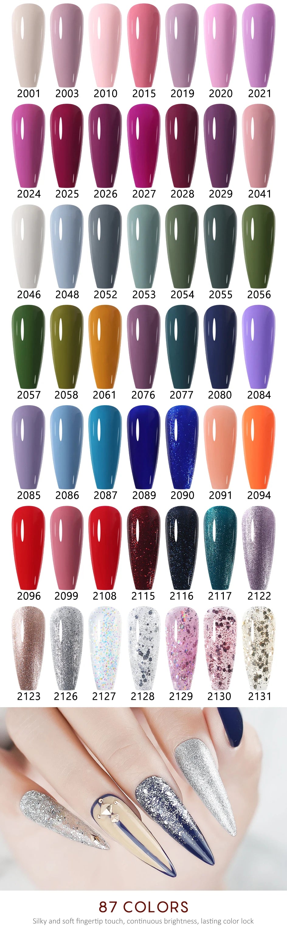 NAILCO Gel Nail Polish 15ml | 333 Colors UV/LED Soak-Off Semi-Permanent Gel Varnish | Long-Lasting Natural Resin Formula