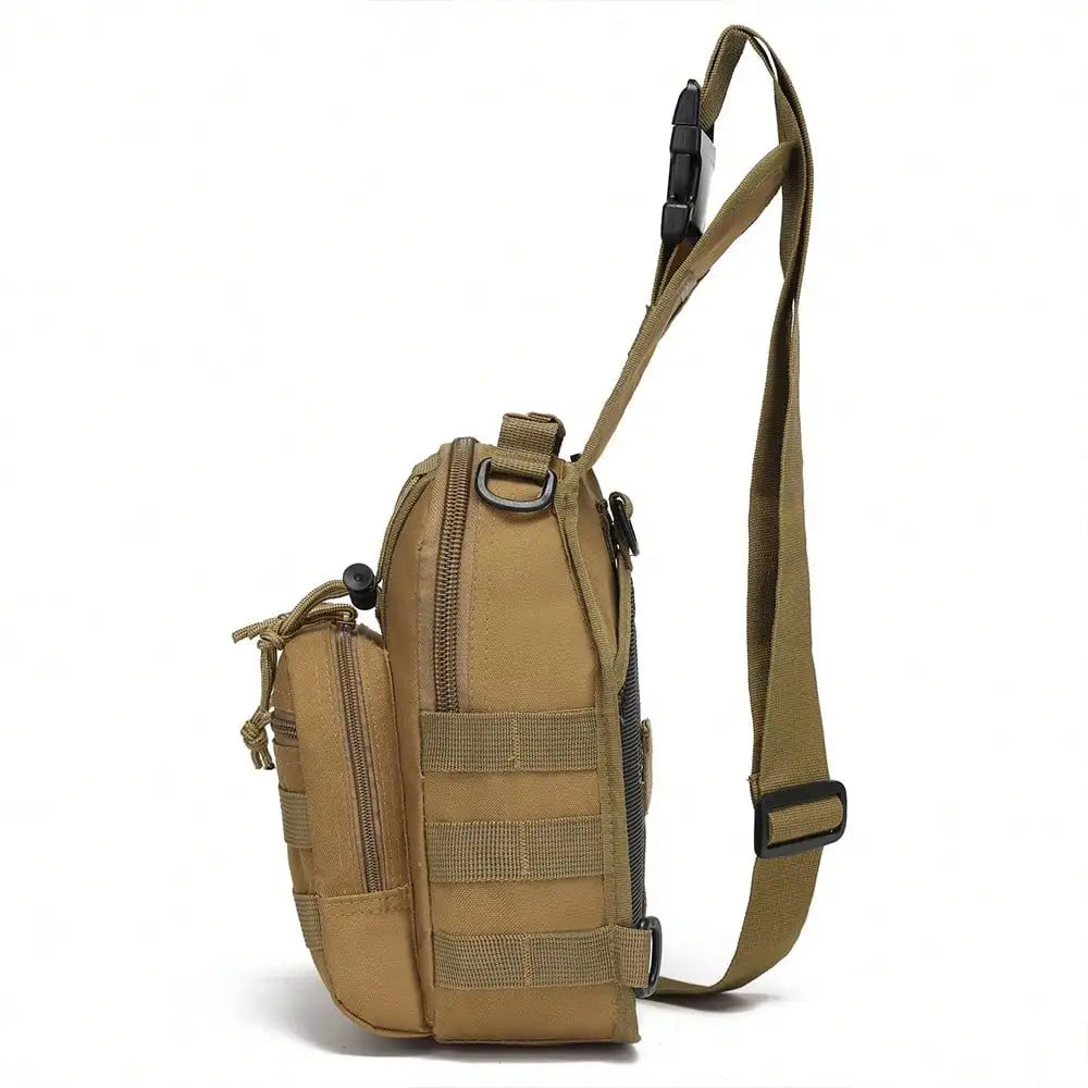Men's Outdoor MOLLE Chest Bag Camo Shoulder Bag Sling Backpack Oxford Mountain Climbing Camping Fishing Trekking Chest Pack