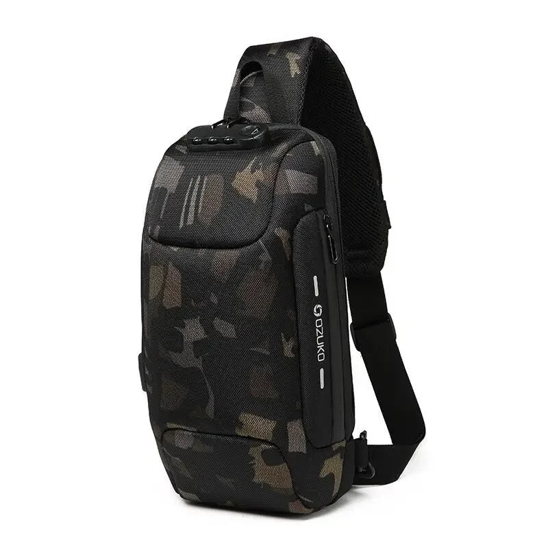 OZUKO 2026 Men's Cross Body Bag Anti-theft Shoulder Messenger Bags Male Waterproof Short Trip Chest Bag Pack