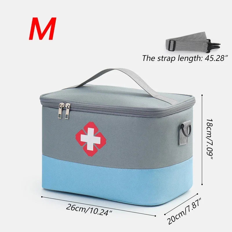 Portable Emergency Medical Kit Storage Bag – Oxford Cloth, Waterproof, Multi-Compartment Organizer | Style A & B | S, M, L