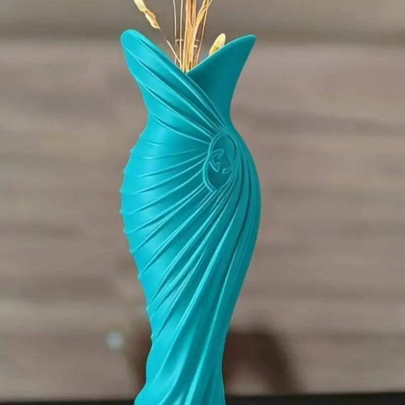 Dress-Shaped Sculptural Decorative Vase