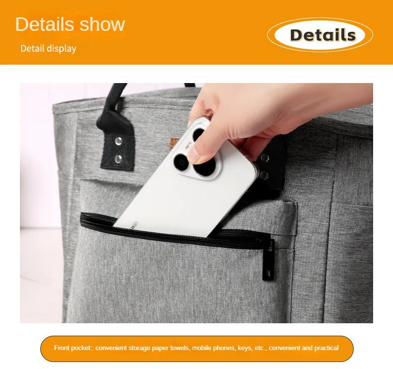 Portable Insulated Lunch Box Bag – Waterproof Picnic & Office Tote with Ice Pack Pocket