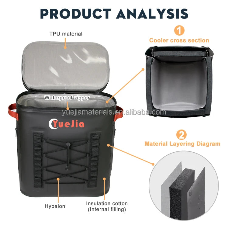 Use Insulated Lunch Food Can Cooler Backpack Ice Cooler Box Portable Soft Coolers Waterproof Insulated Box