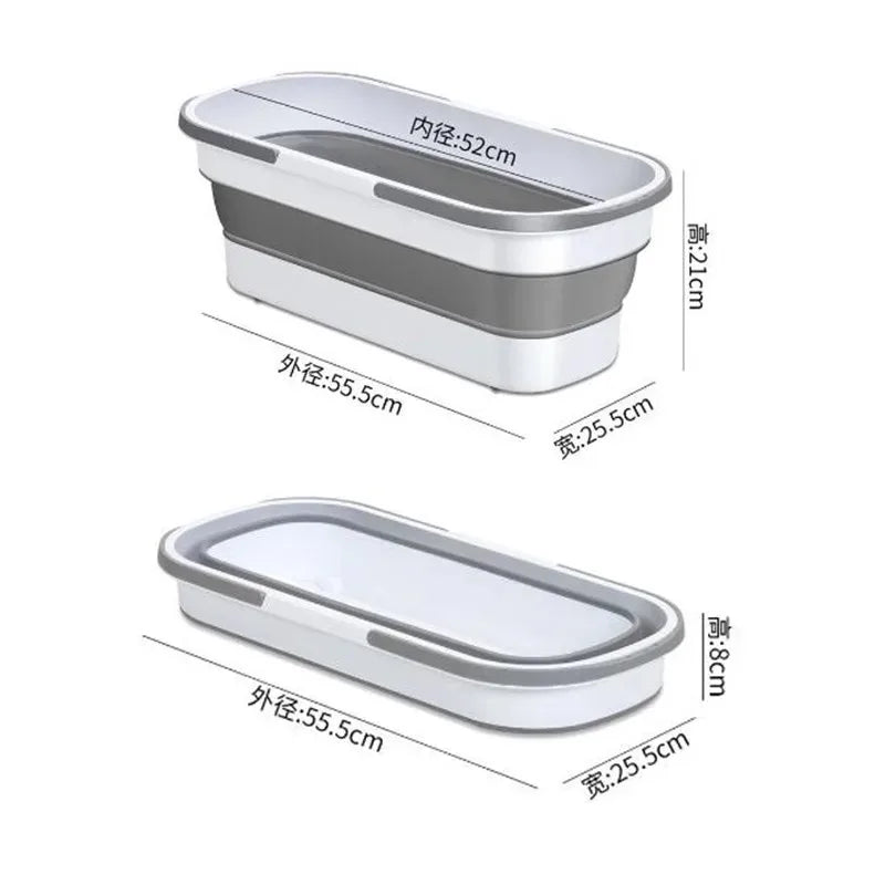 30L Folding Mop Bucket – Collapsible Plastic Washing Basin for Camping, Cleaning & Home Use