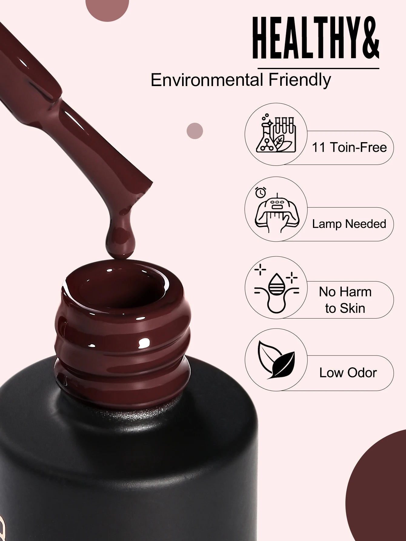 YOKEFELLOW 6-Piece Gel Nail Polish Set | Fall & Winter Seasonal Colors | UV/LED Semi-Permanent Gel Varnish