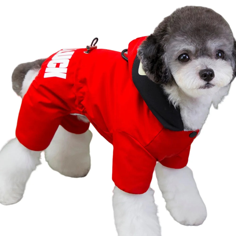 Waterproof Pet Jumpsuits Winter Fleece Dog Clothes Coat with D-ring For Small Dogs Yorkshire Bichon Puppy Clothing ropa perro