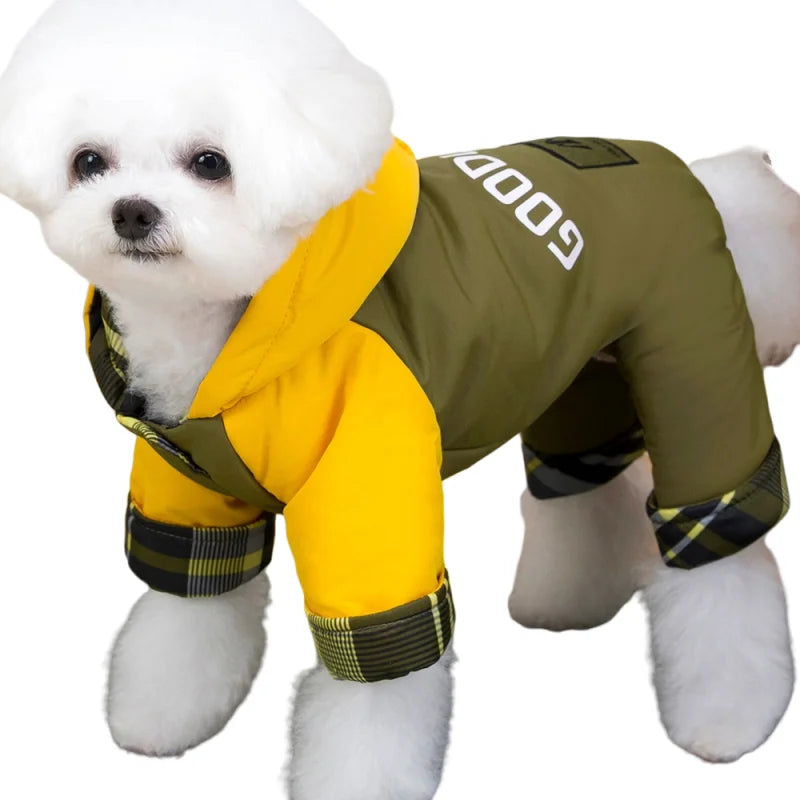 Waterproof Pet Jumpsuits Winter Fleece Dog Clothes Coat with D-ring For Small Dogs Yorkshire Bichon Puppy Clothing ropa perro