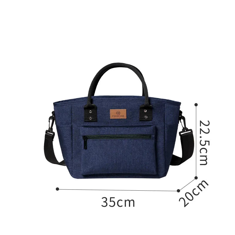Portable Insulated Lunch Box Bag – Waterproof Picnic & Office Tote with Ice Pack Pocket