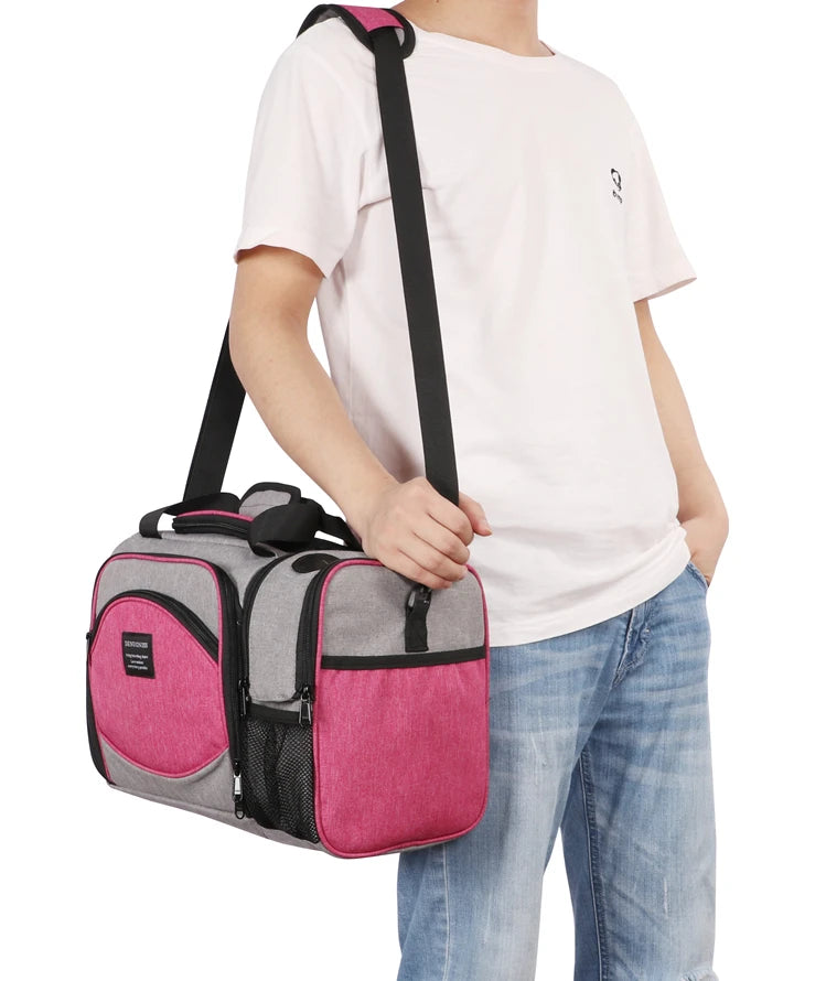 Insulated Lunch Bag — Waterproof Thermal Food Container with Adjustable Shoulder Strap