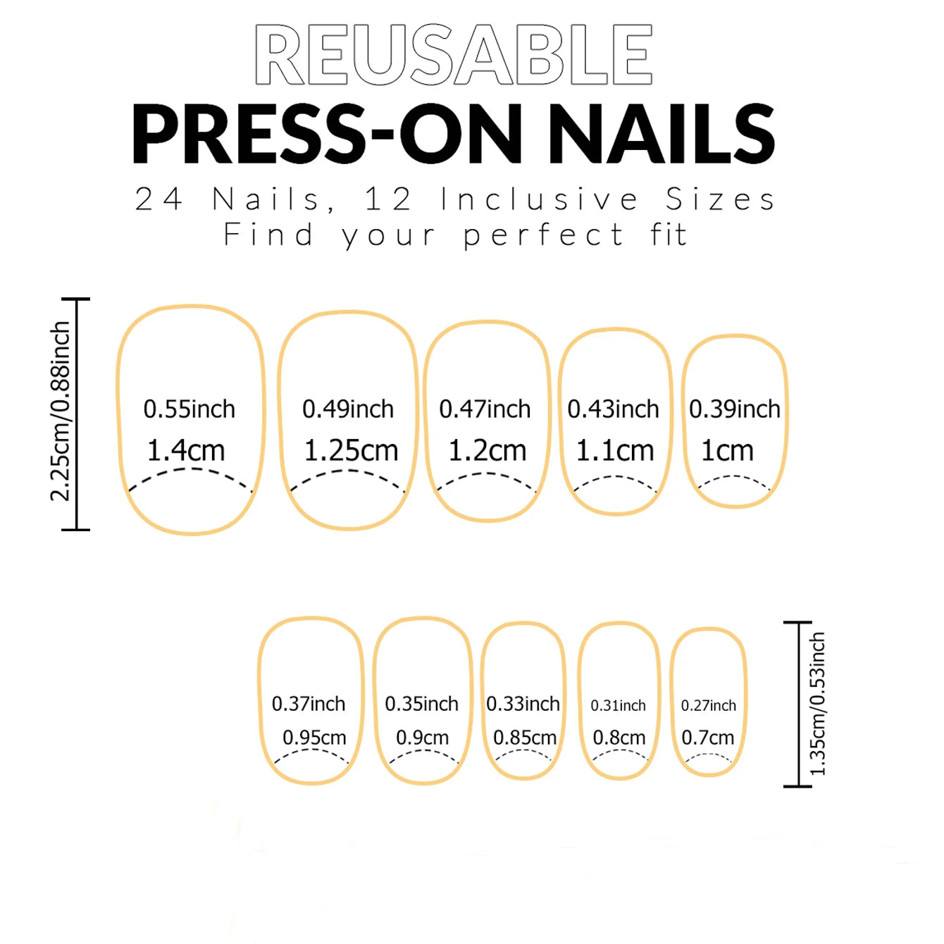 24-Piece Short Square Press-On Nails – Pinkish-White Gradient with Nail Glue & File Kit