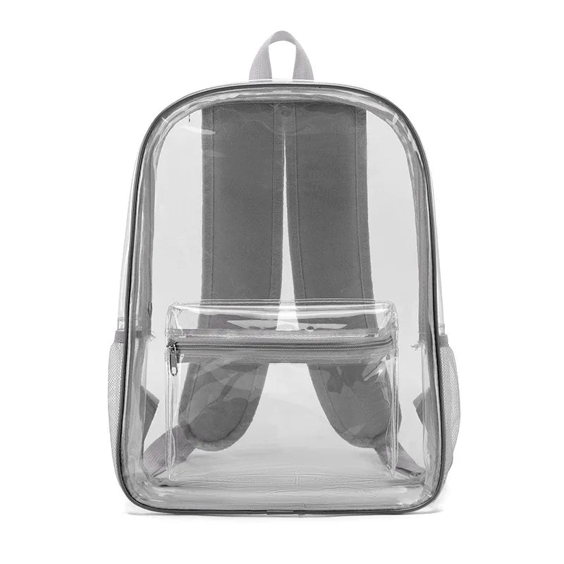 Large Capacity Transparent PVC Backpack – Waterproof School & Travel Bag for Students