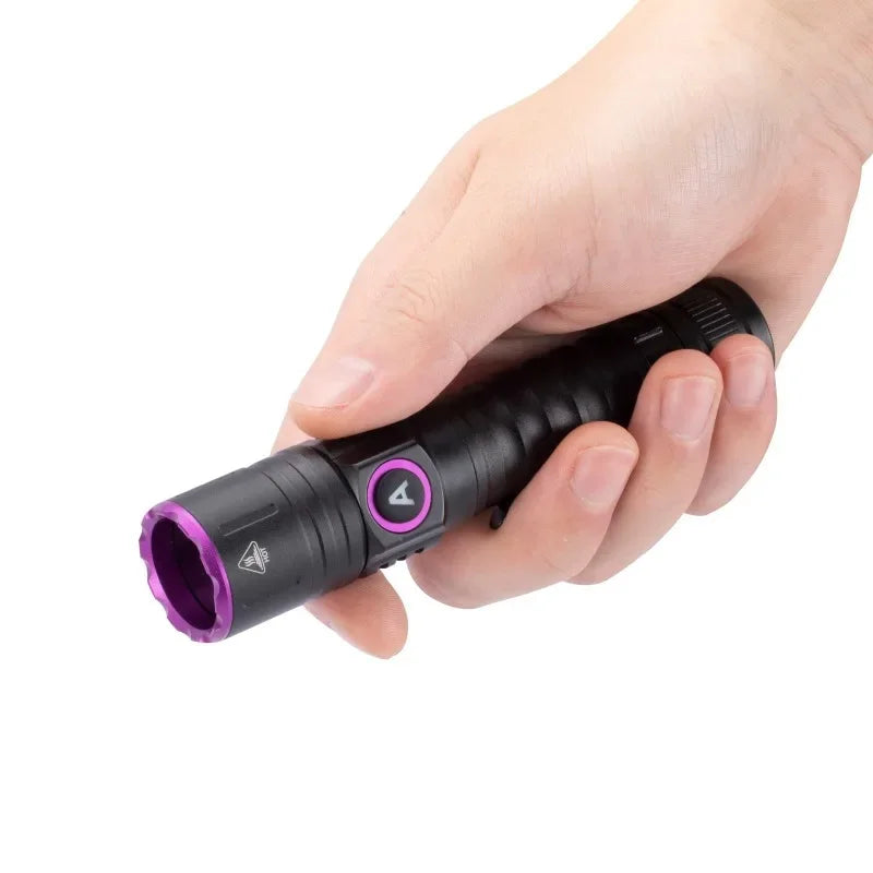 15W 365nm High Power UV Flashlight Ultraviolet Blacklight Detector Pet Urine Dry Stains Bed Bug Scorpions Fluorescence Light