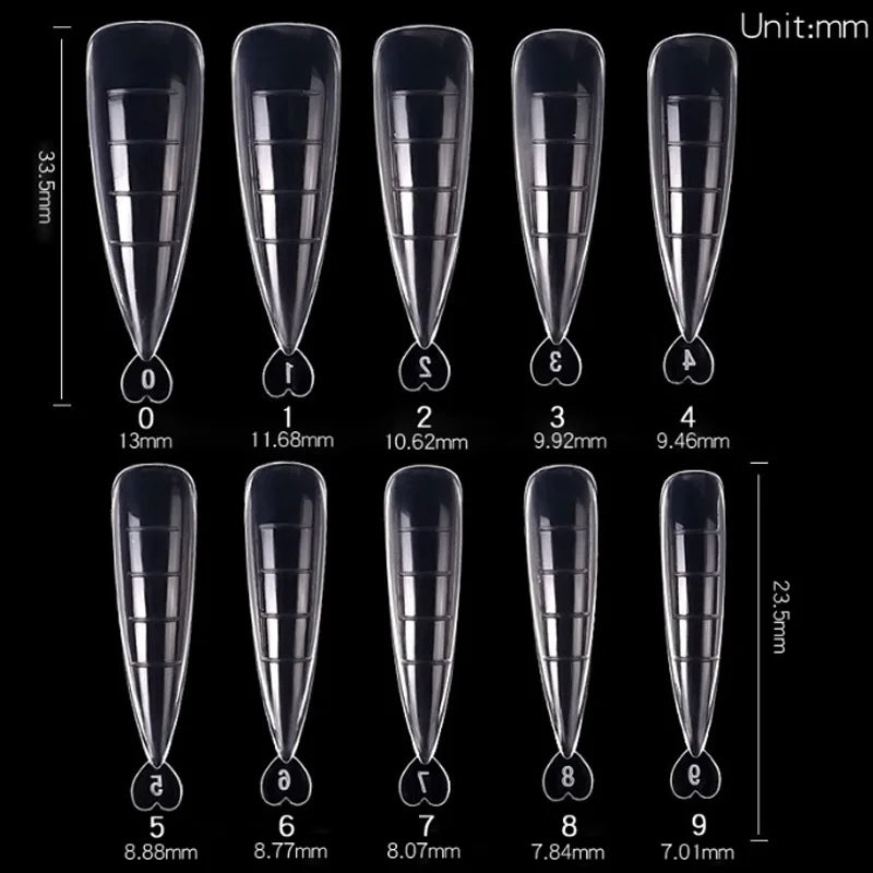100Pcs Acrylic Nail Tips Kit — UV Gel False Nails DIY Manicure Set