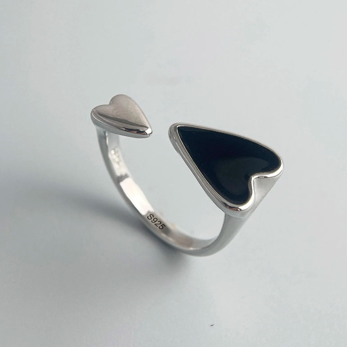 925 Sterling Silver Adjustable Stone Ring – Handmade Gemstone Band for Women