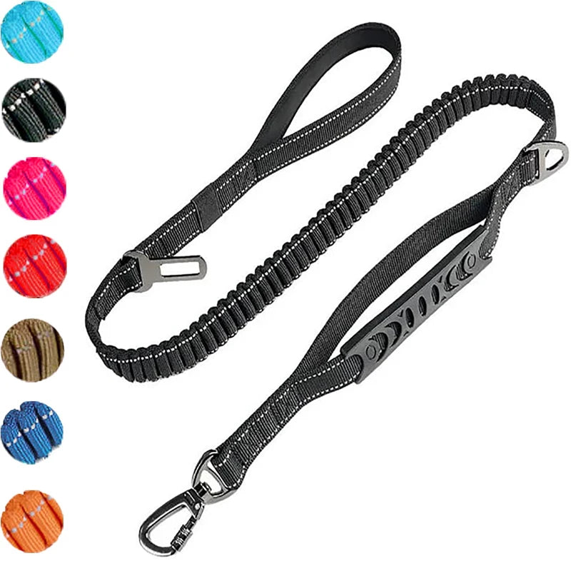 Adjustable Pet Dog Nylon reflective multi-functional retractable dog leash Car Seat Belt Cushioning Retractable Reflectivenylon