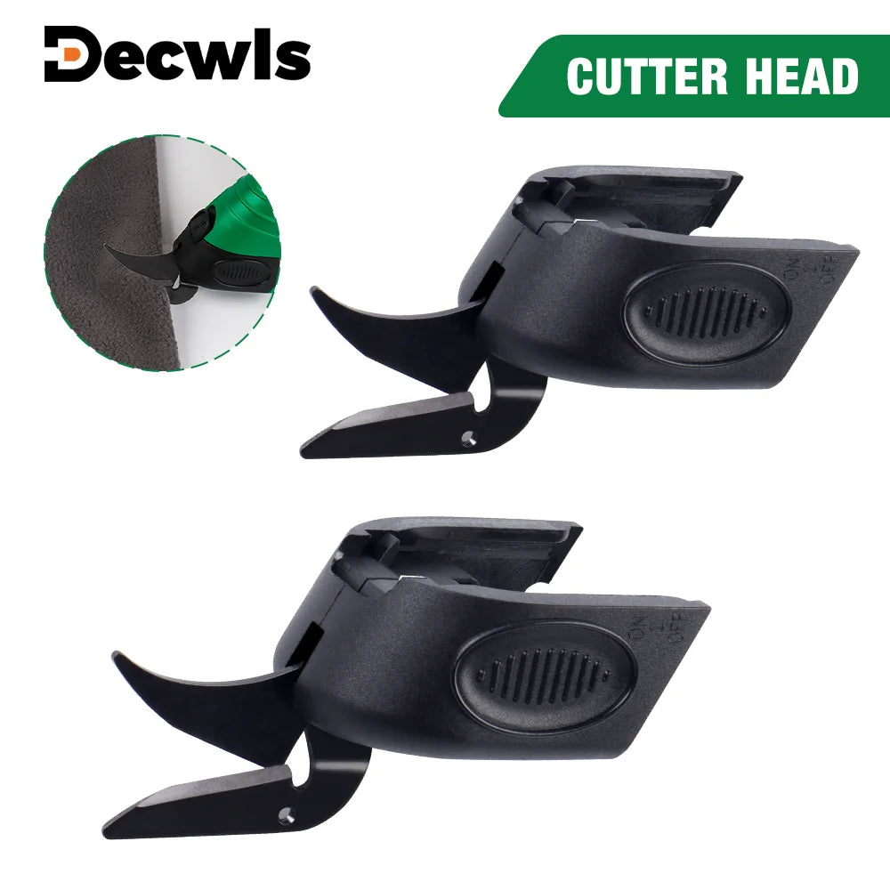 DECWLS Manganese Steel Electric Scissors Replacement Blades – Universal Knife Heads for Fabric, Leather, Carpet & Cardboard | 1 to 5 Pack