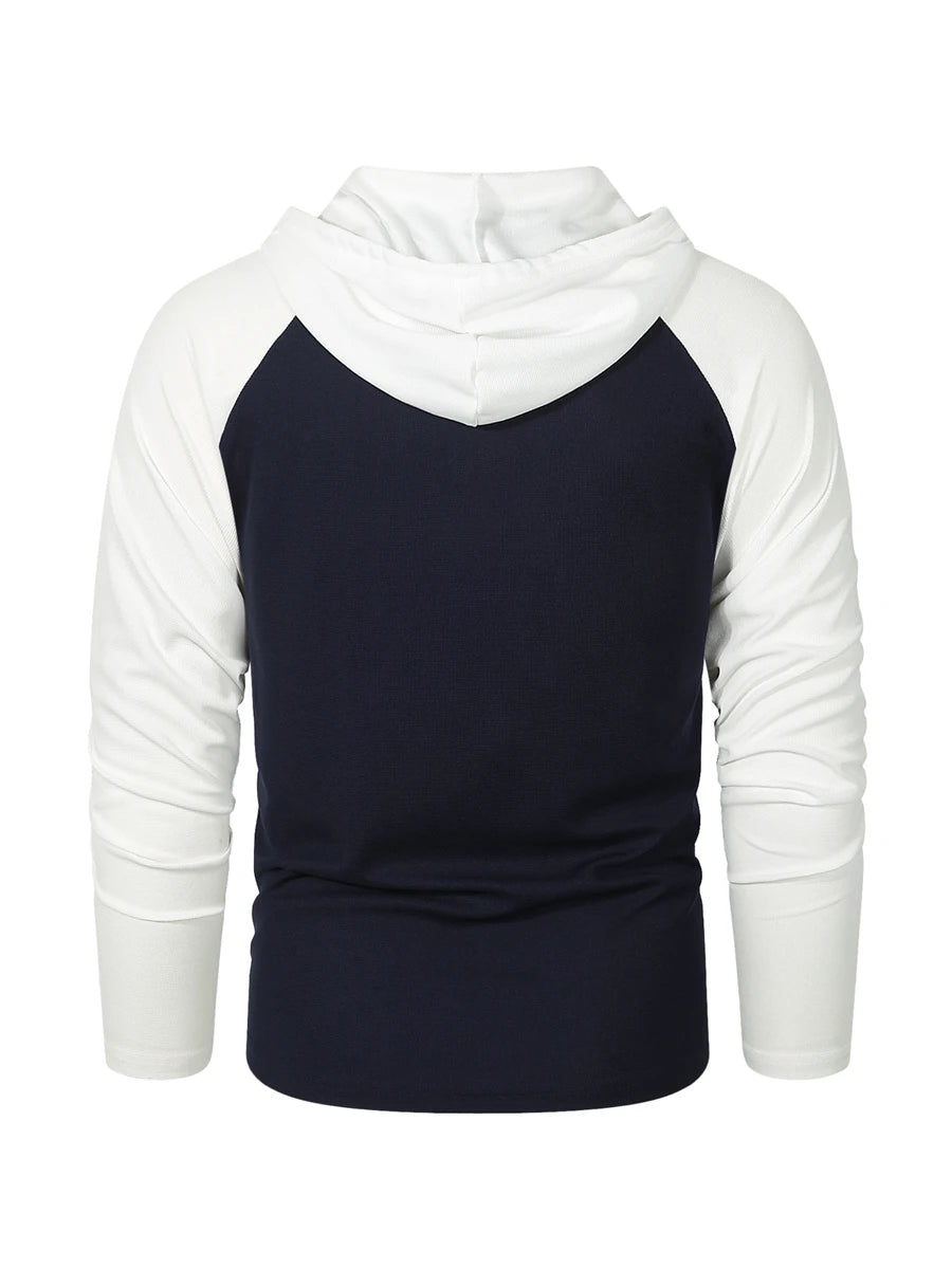 Men's Hoodie Hooded Color Block Pocket Sports & Outdoor Streetwear Cool Casual Spring & Fall Clothing Apparel Hoodies Sweatshirt