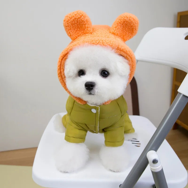 Waterproof Pet Jumpsuits Winter Fleece Dog Clothes Coat with D-ring For Small Dogs Yorkshire Bichon Puppy Clothing ropa perro