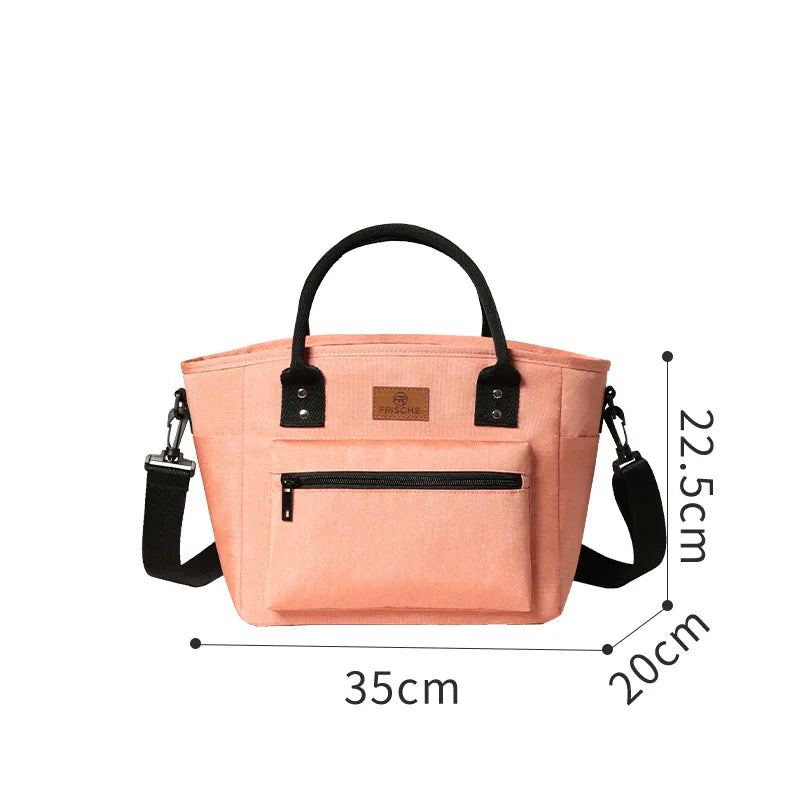 Portable Insulated Lunch Box Bag – Waterproof Picnic & Office Tote with Ice Pack Pocket